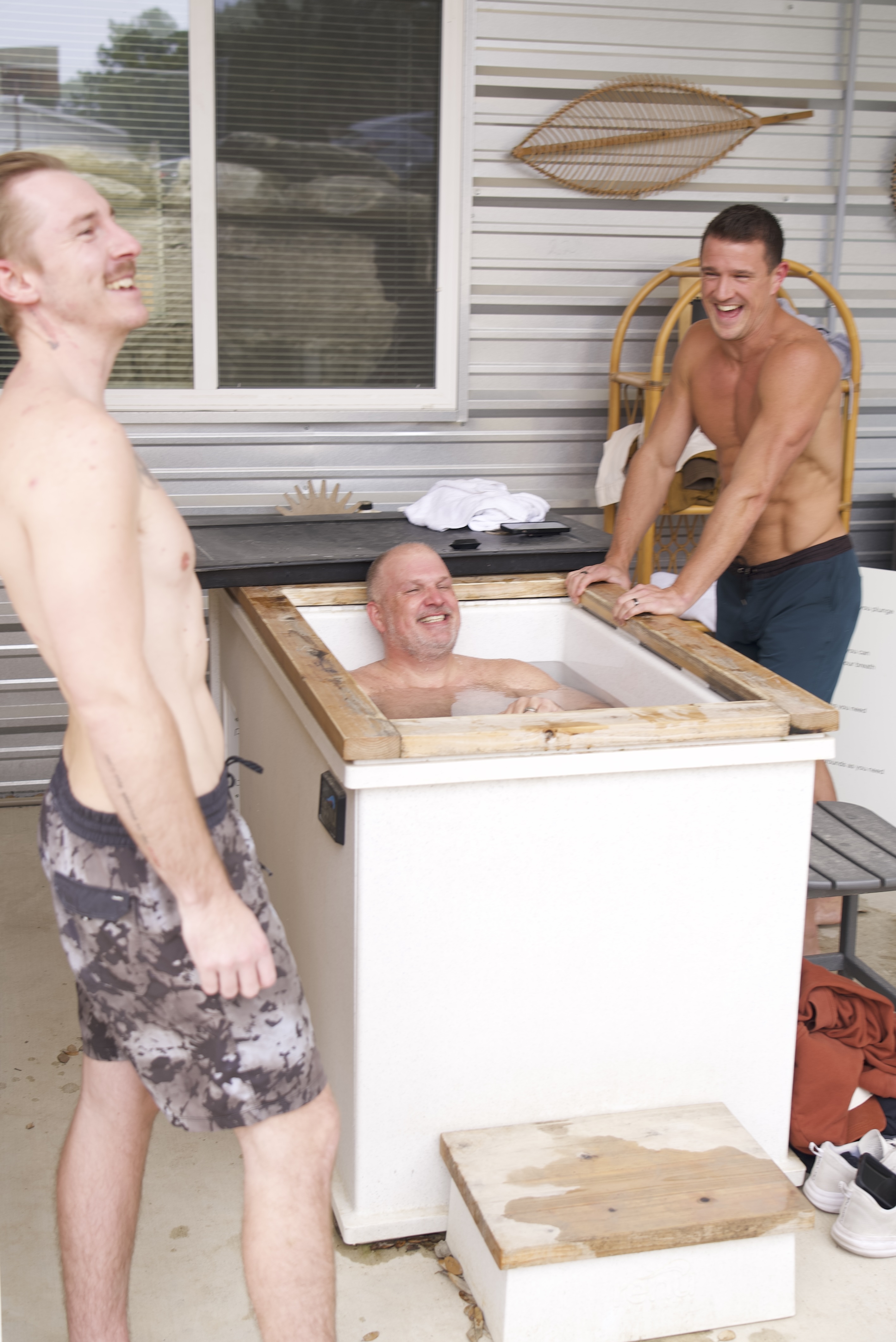 The cold plunge at AWKN Ranch