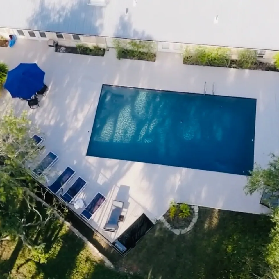 The saltwater pool at AWKN Ranch