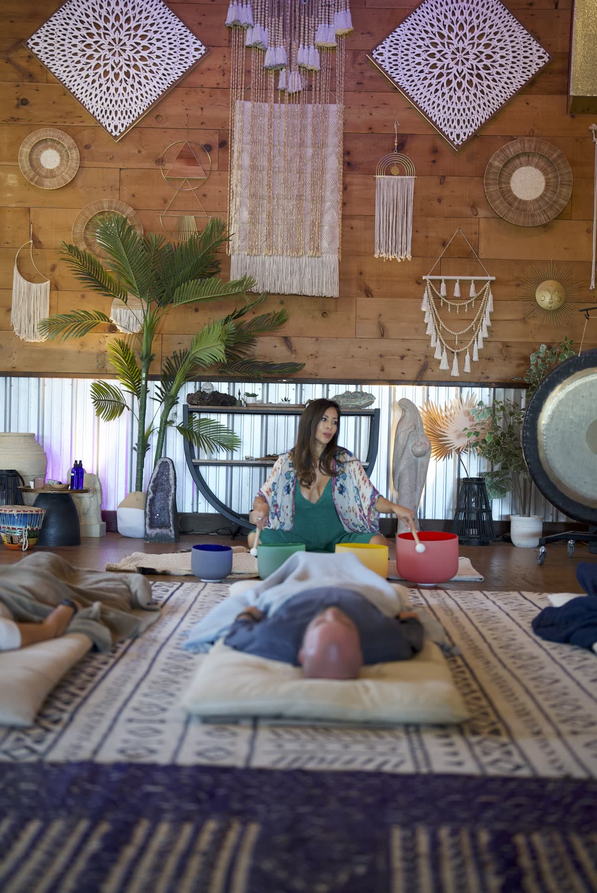 Evening sound bath class at Within Center, AWKN Ranch