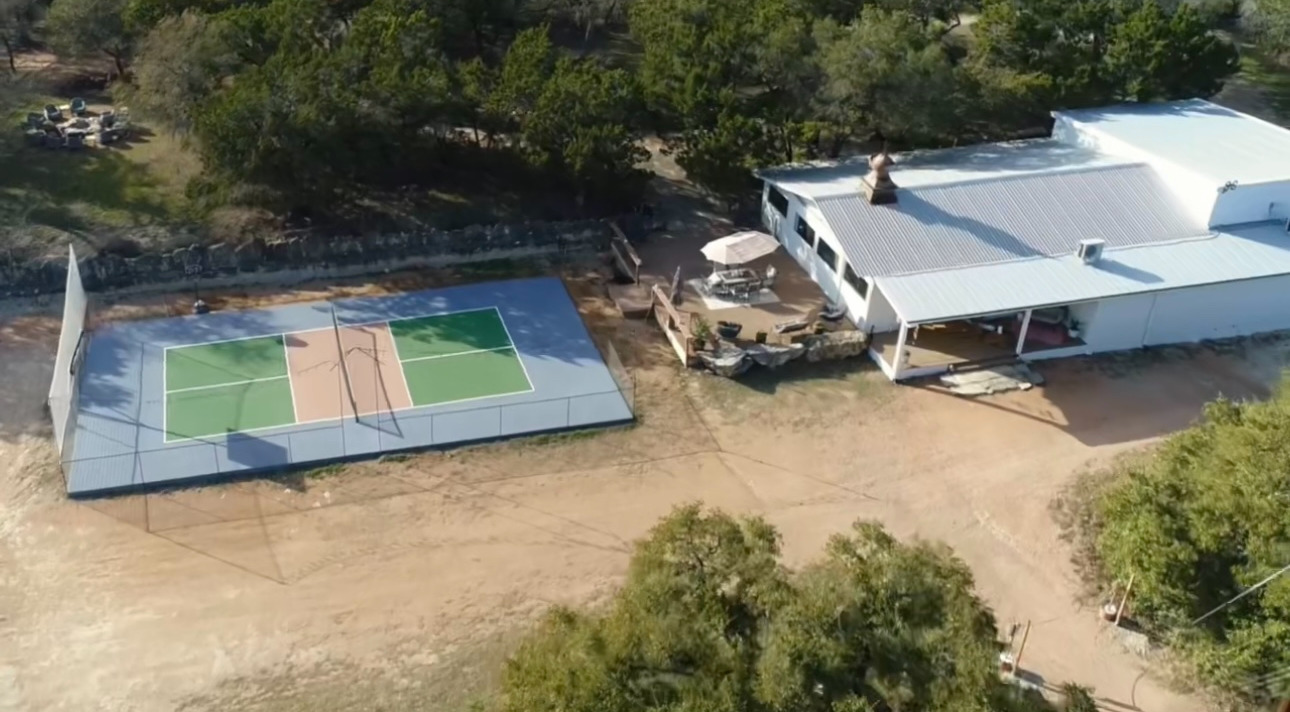 Pickleball court at AWKN Ranch