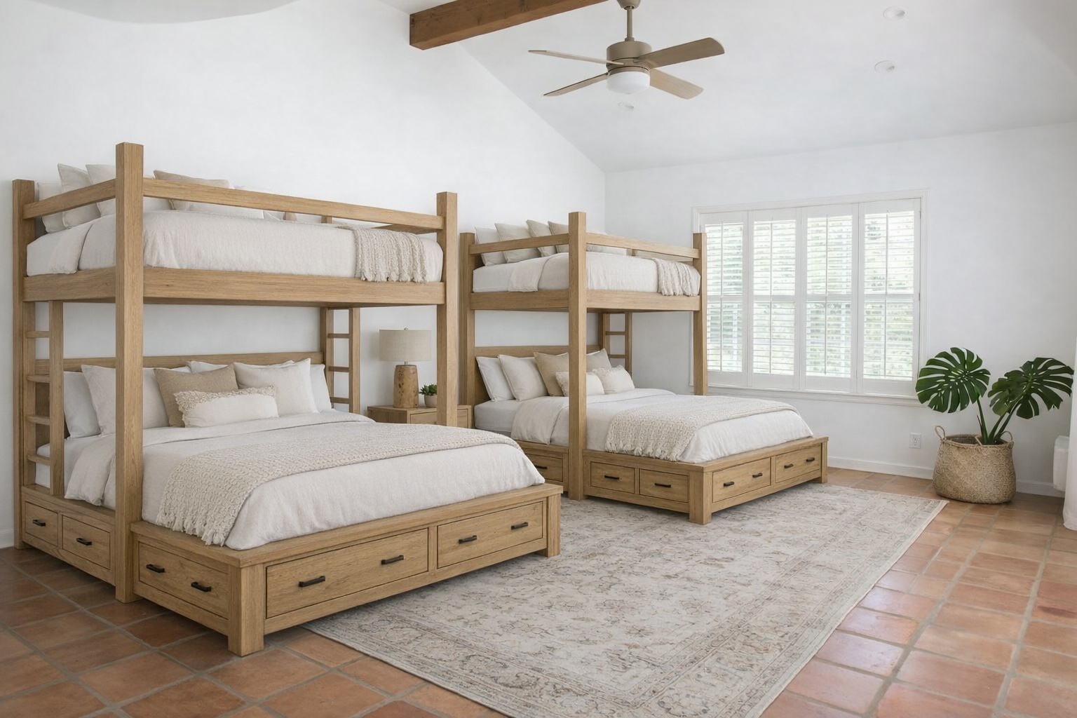 Shared retreat room with bunk beds
